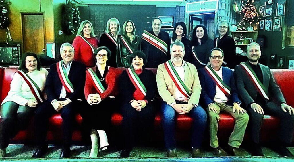 2024 Board of Directors at the 2023 Festa di Natale event at Iaria's.